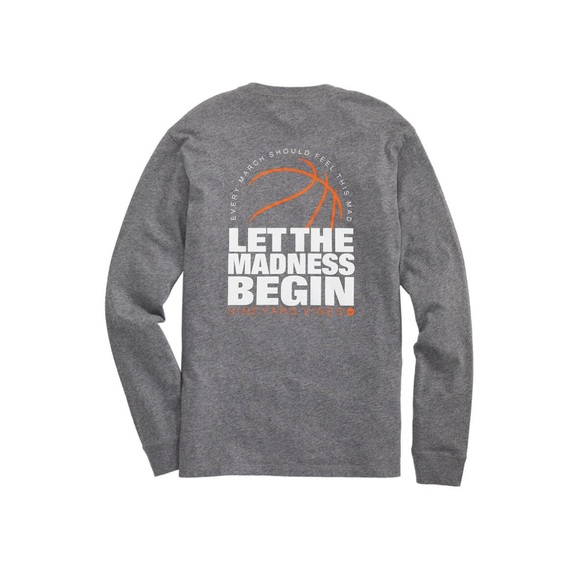Vineyard Vines Long Sleeve Tee XS Basketball March Madness - Picture 5 of 5
